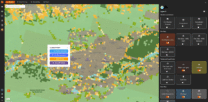 View of Firesafe AI dashboard showing Weather Assessment Risk Analysis, and overlay of Fire Weather Index on a community